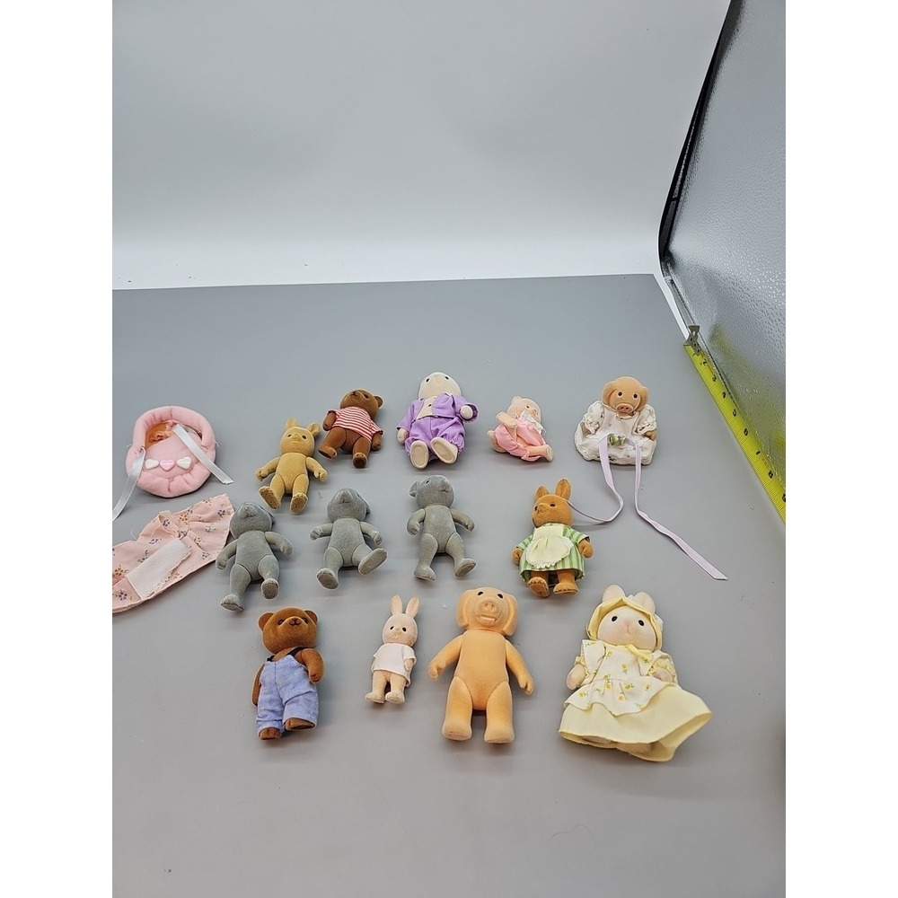 Vintage Sylvanian Forest Family Mice Berenwald Mice‎ Family Rabbits Bears Lot 13